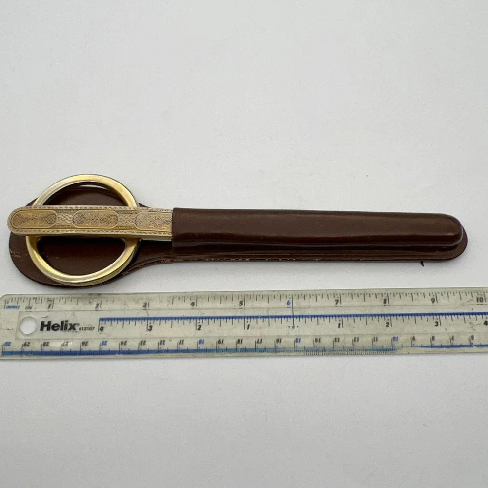 Vintage J.A. Henckels Inox Germany Scissors & Letter Opener Desk Set with‎ Case
